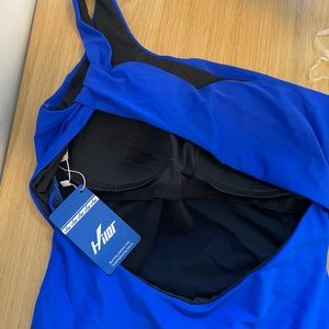 Hilor one-shoulder  royal blue swimsuit | Size 8